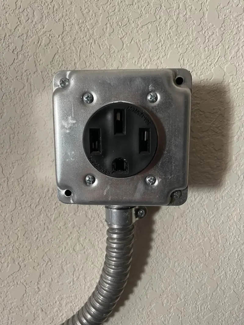 NEMA 14-50 outlet installed for Smart Home Electrical in Boone
